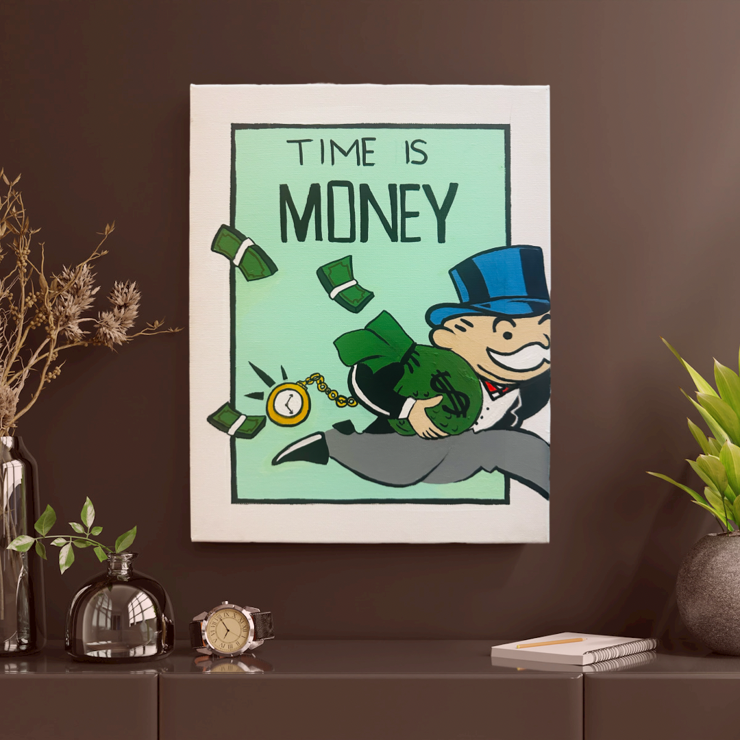 Mr.Monopoly 2 piece 11x14 painting canvas