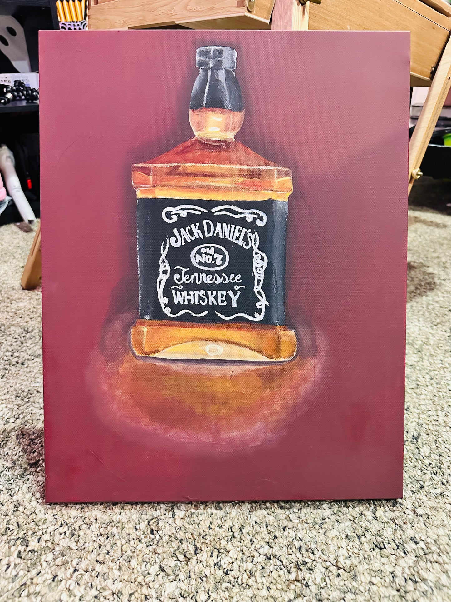 Jack Daniel’s painting on 14x16 canvas