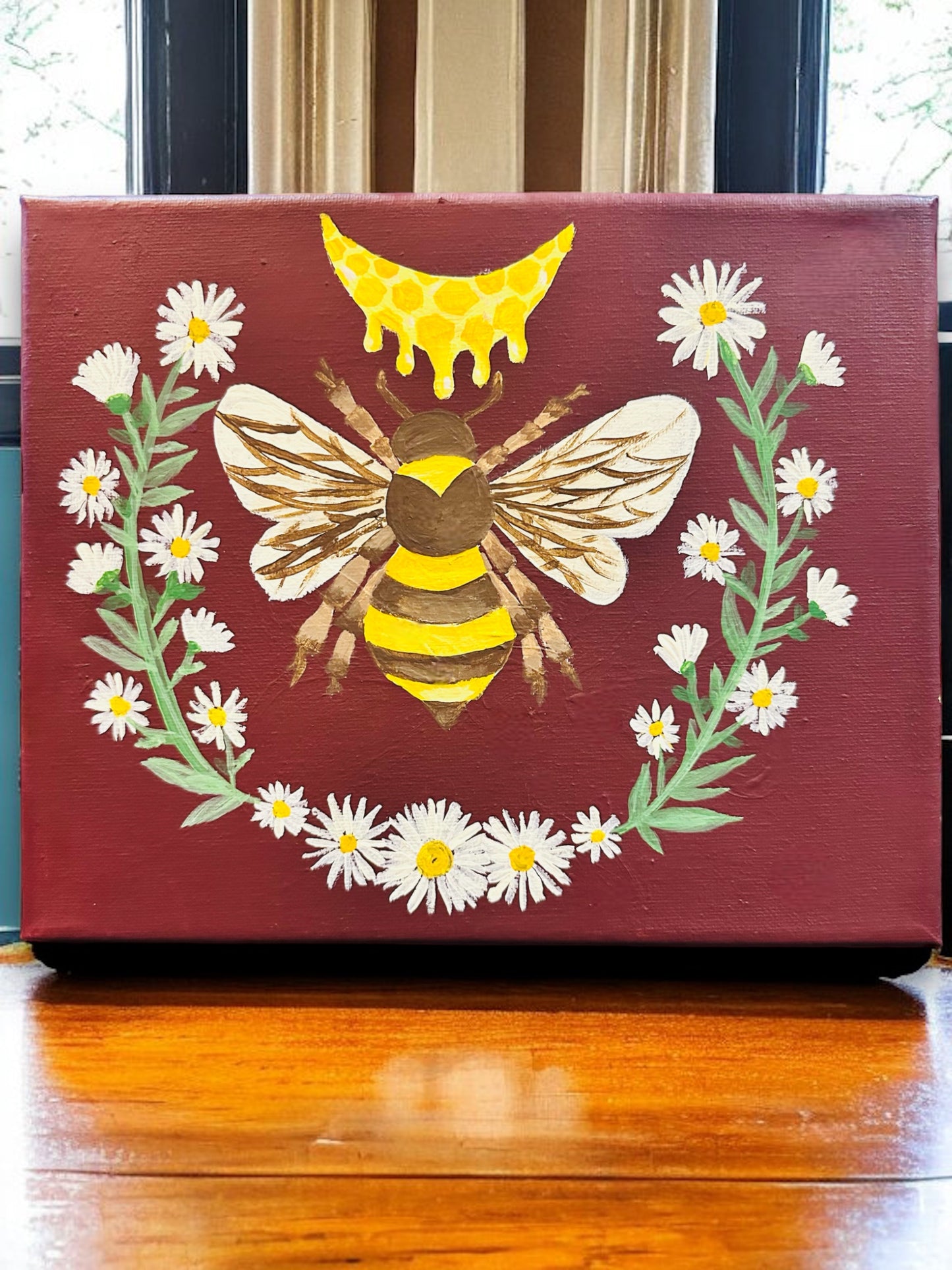 Bee 8x10 canvas painting