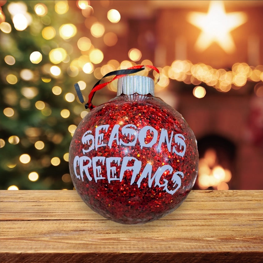 Holiday Spooky Glitter Ornaments