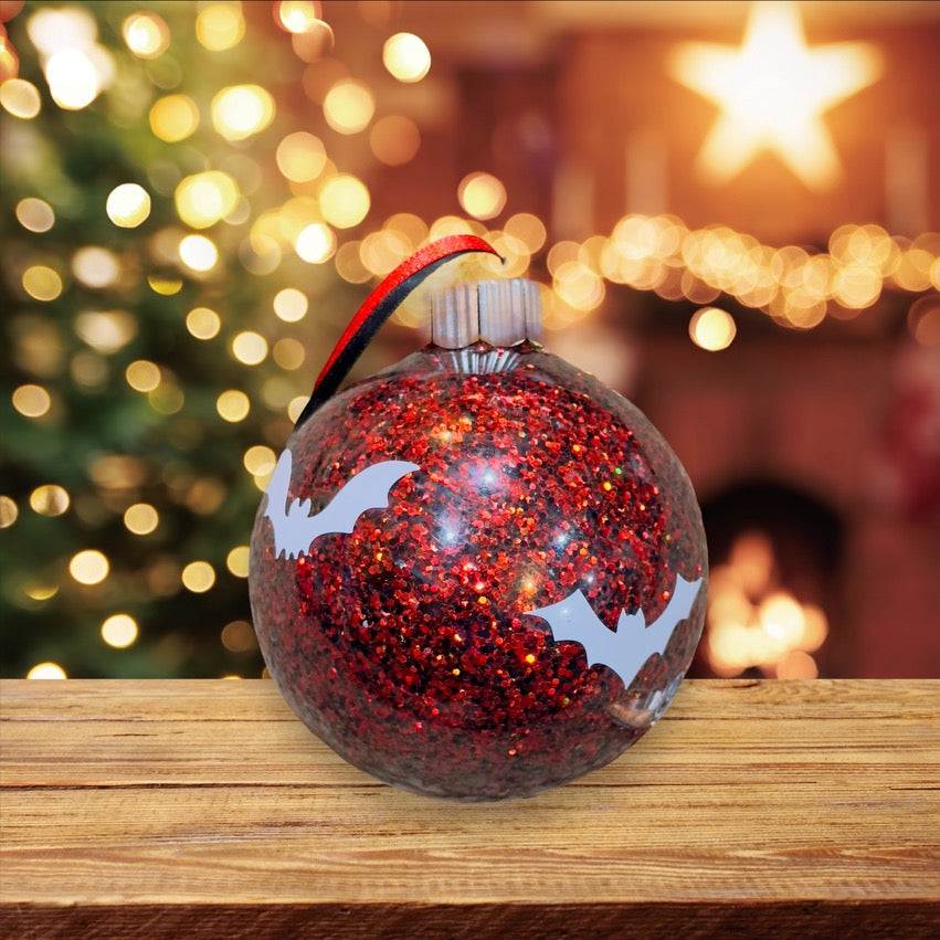 Holiday Spooky Glitter Ornaments