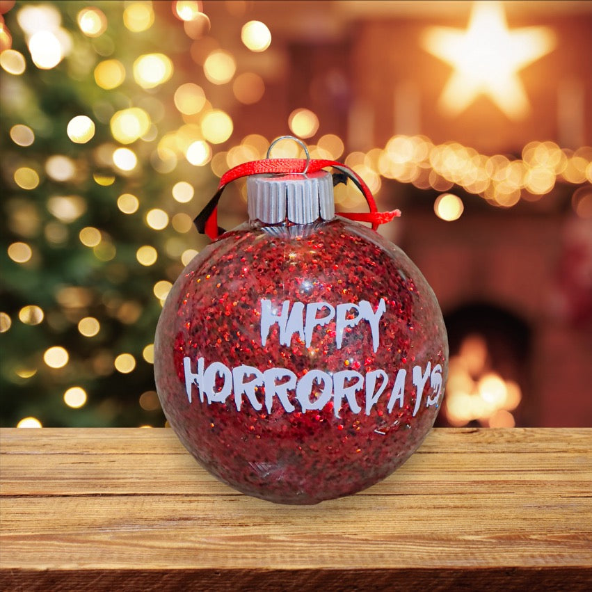 Holiday Spooky Glitter Ornaments