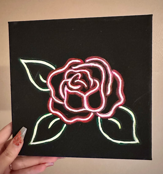 Late Midnight Rose Painting