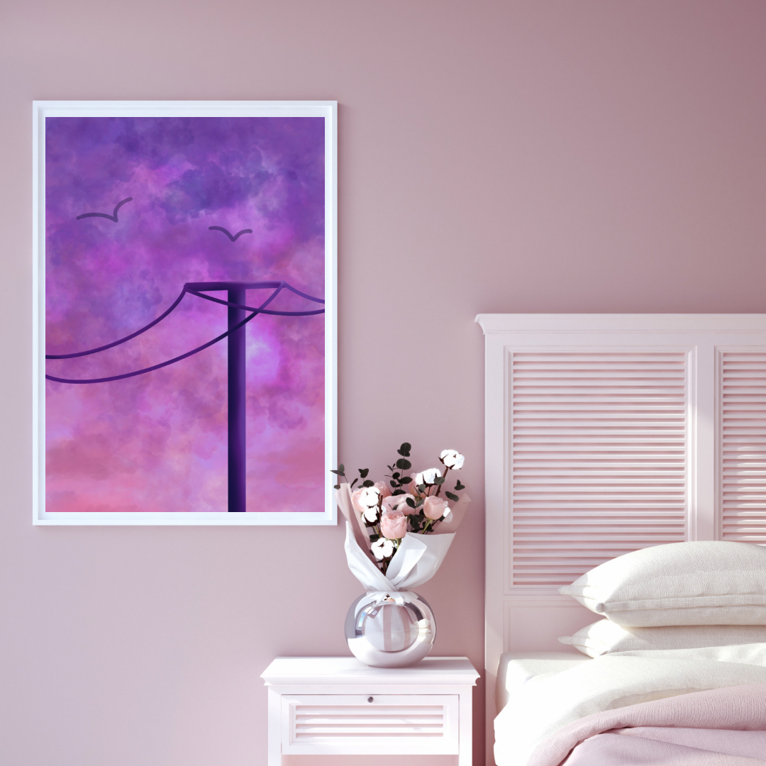 Framed Lilac Sky Art Print