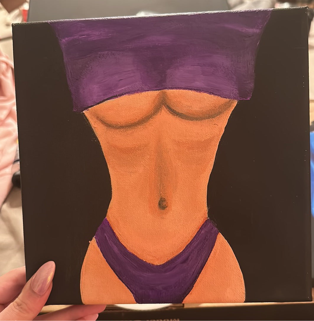 I Am Woman 8x8 Canvas Painting