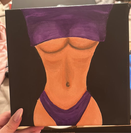 I Am Woman 8x8 Canvas Painting