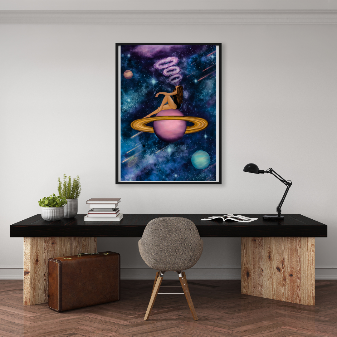 Galaxy Vibe Art Deco Printable Large SVG Custom Wall Art