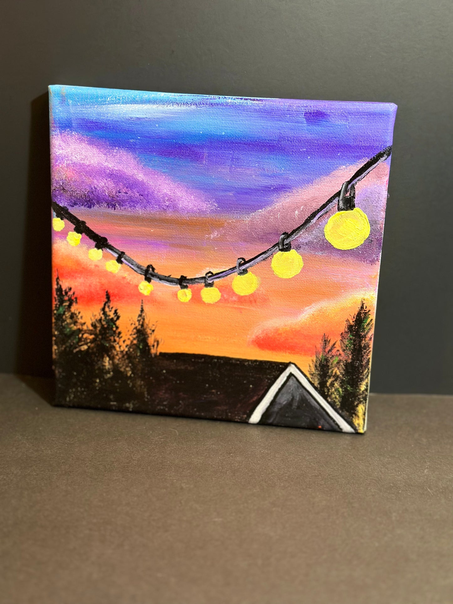 String of lights painting