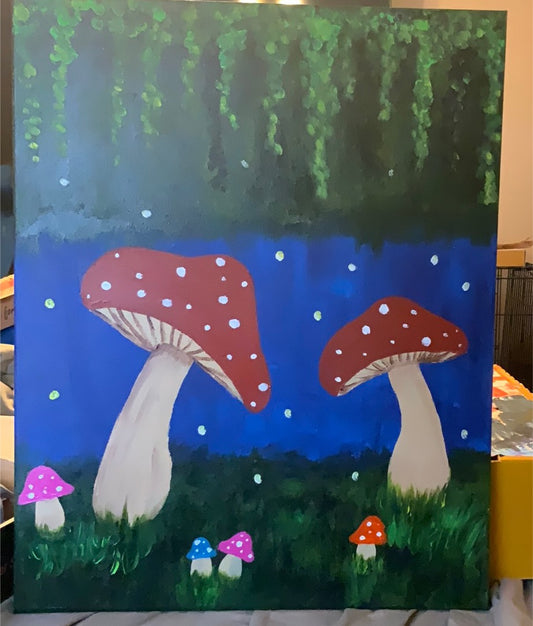 Large mushroom painting