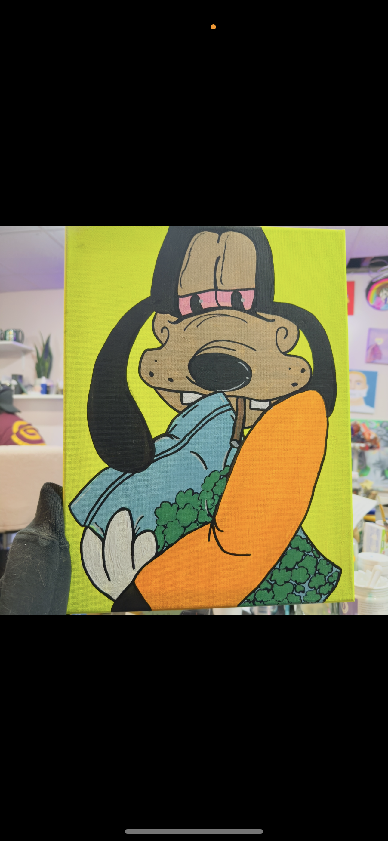 Goofy Inspired High Cartoon Collection Painting on Canvas 12x16