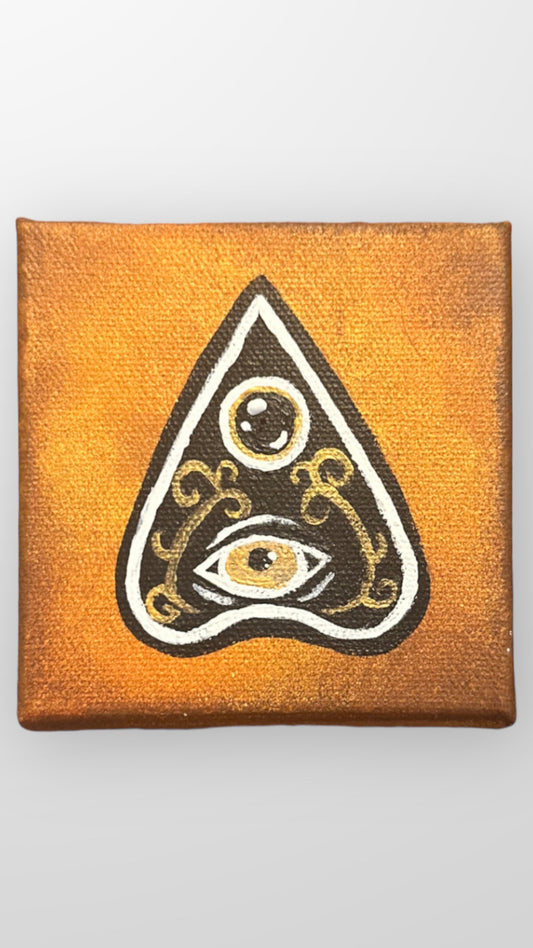 Planchette 4x4 canvas painting