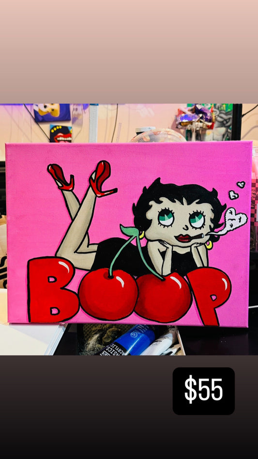 Betty boop painting on canvas