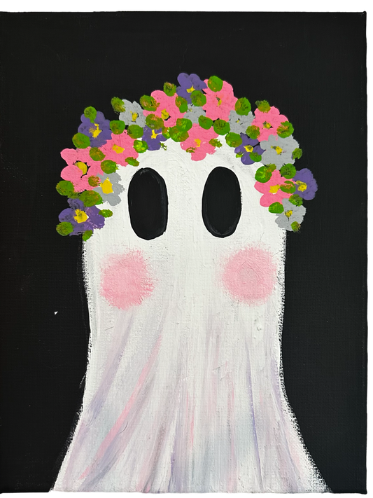 Floral Ghost Painting 8x10 canvas