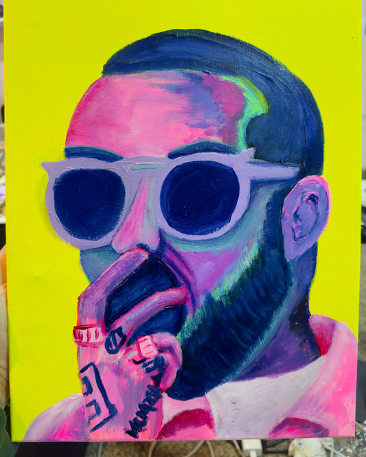 Abstract Mac Miller 11x14 Portrait