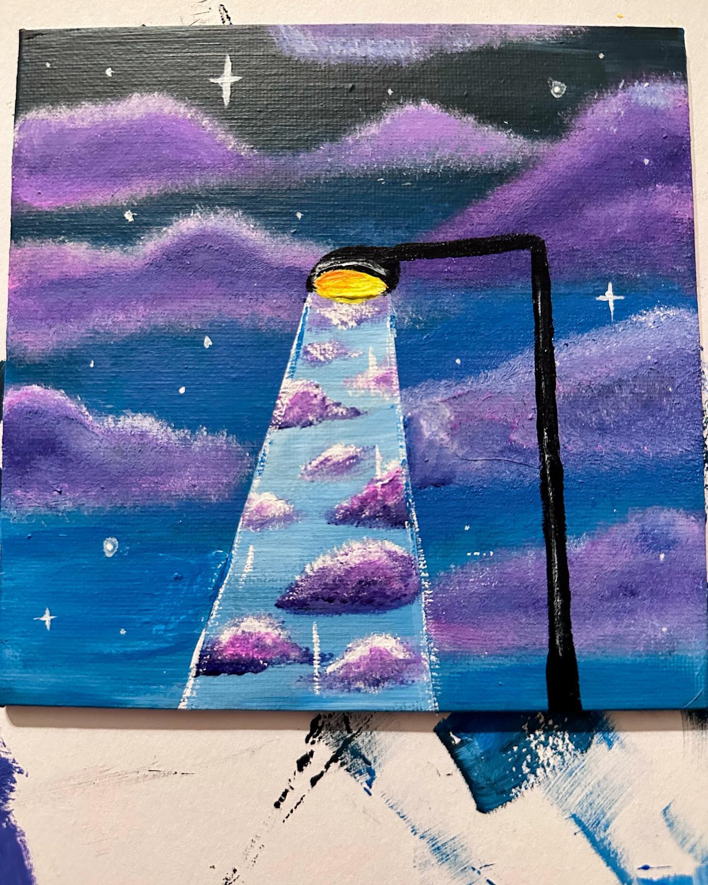Street Light Dreams Painting