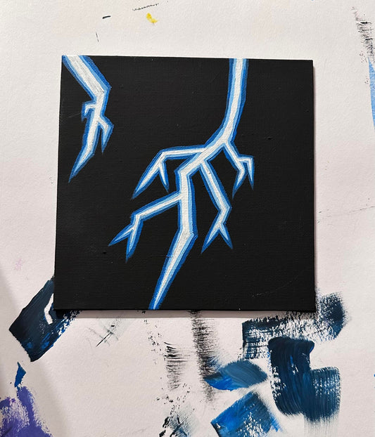 Light Strikes Blue Midnight Painting