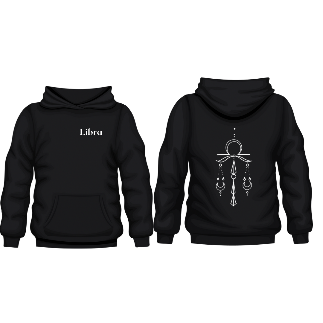 Libra Spine Zodiac Hoodie Design