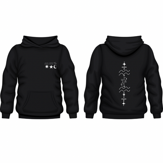 Custom Zodiac Hoodie- Sun, Star, and Moon Sign