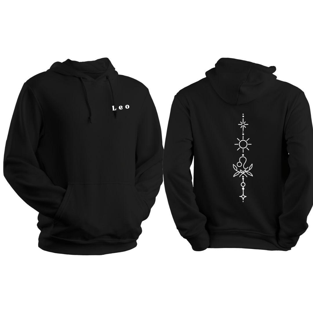 Leo spine design hoodie