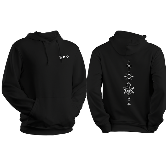 Leo spine design hoodie