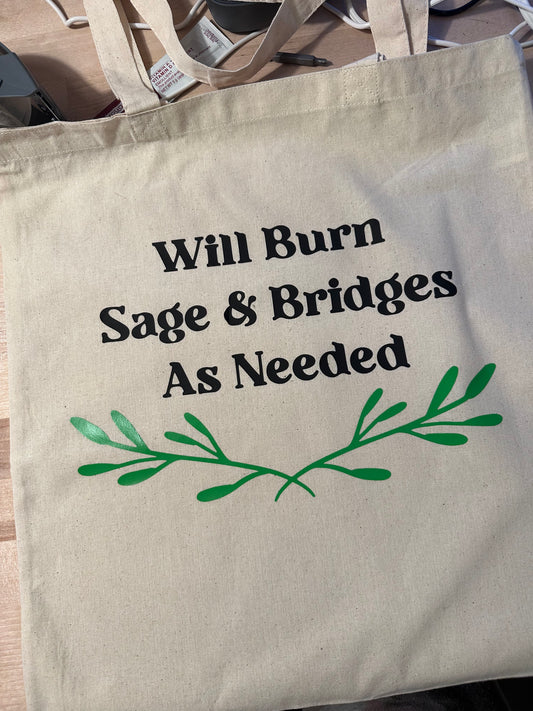 Burn sage tote