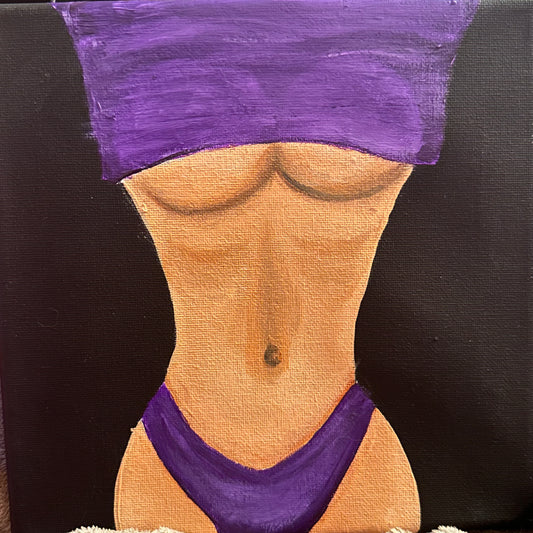 I Am Woman 10x10 Canvas Painting