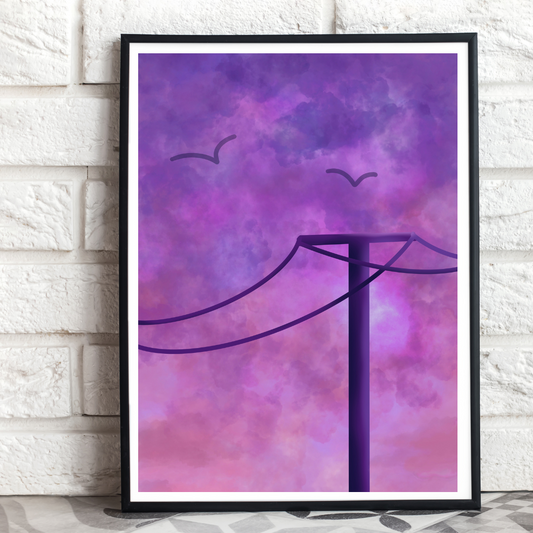 Framed Lilac Sky Art Print